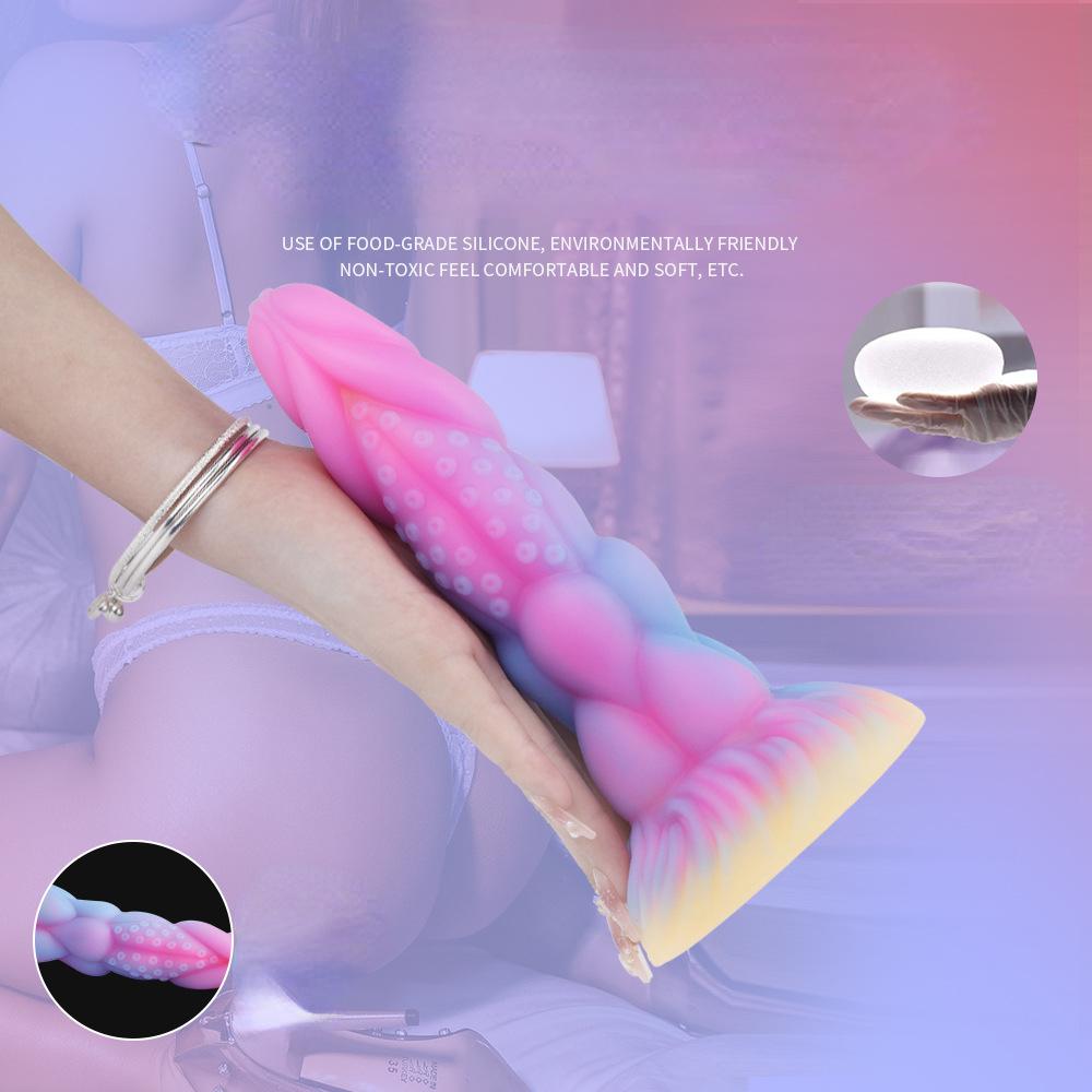 Светящийся в темноте жидкий силиконовый реалистичный дилдо - мягкий реалистичный поддельный пенис для женщин, взрослые секс-игрушки для чувственного удовольствия