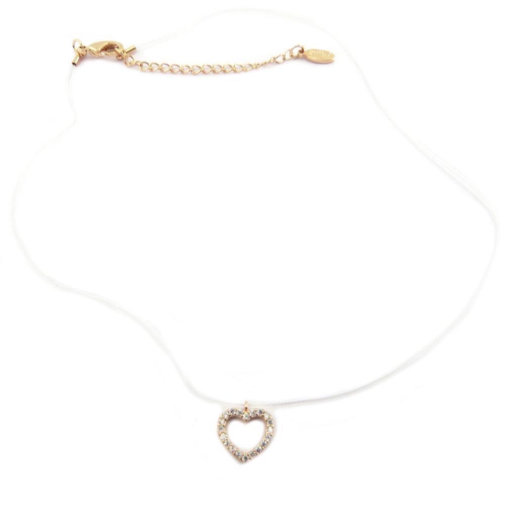 Les Trésors De Lily [P7638] - Дизайнерское колье «Love» розовое золото белое - 10x9 мм