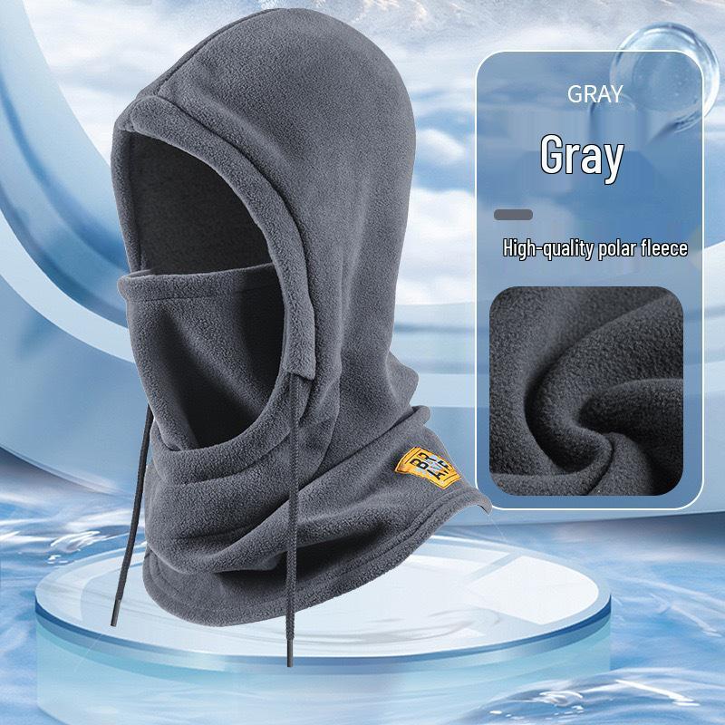 Утеплённый ветрозащитный балаклава: Зимняя маска для лица и шапка для велоспорта