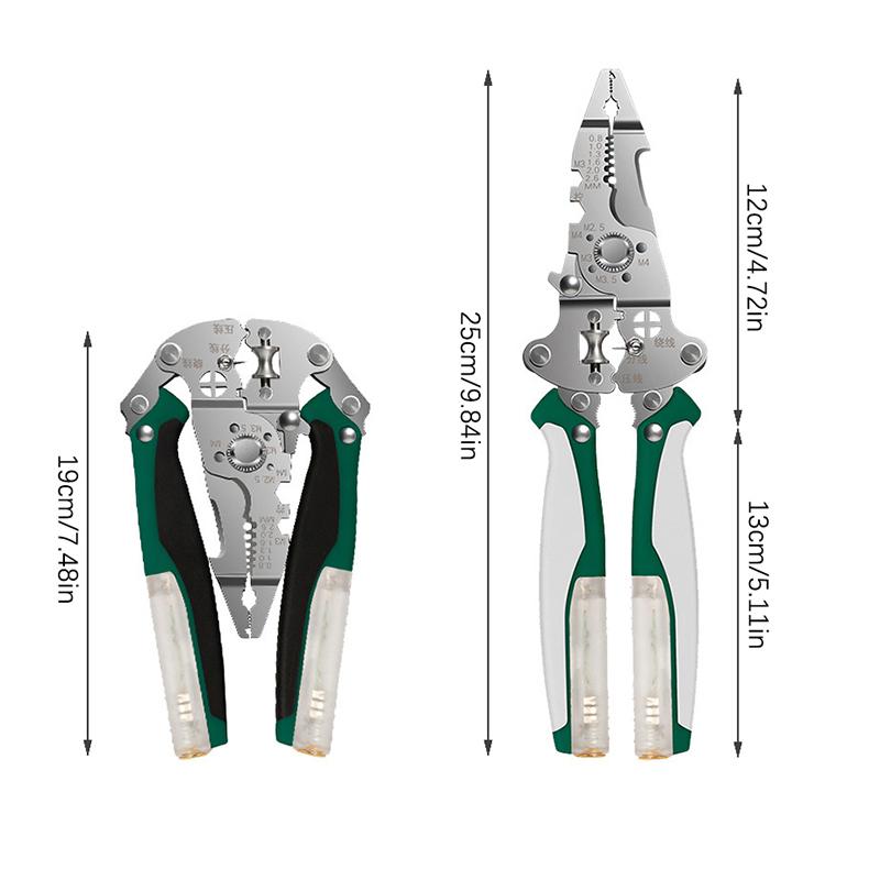 Многофункциональные клещи для зачистки проводов 16 в 1 с тестером напряжения, клещи для зачистки проводов, электрика, обжимные, ножницы для резки кабеля