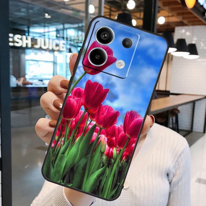 Чехол-цветок 'Весенние тюльпаны' для Xiaomi Redmi Note 15 Pro Plus 10 11 12 13 14 Pro Redmi 15 15C 10C 12C 13C 14C