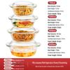 Стеклянная миска с крышкой, безопасная для использования в микроволновой печи