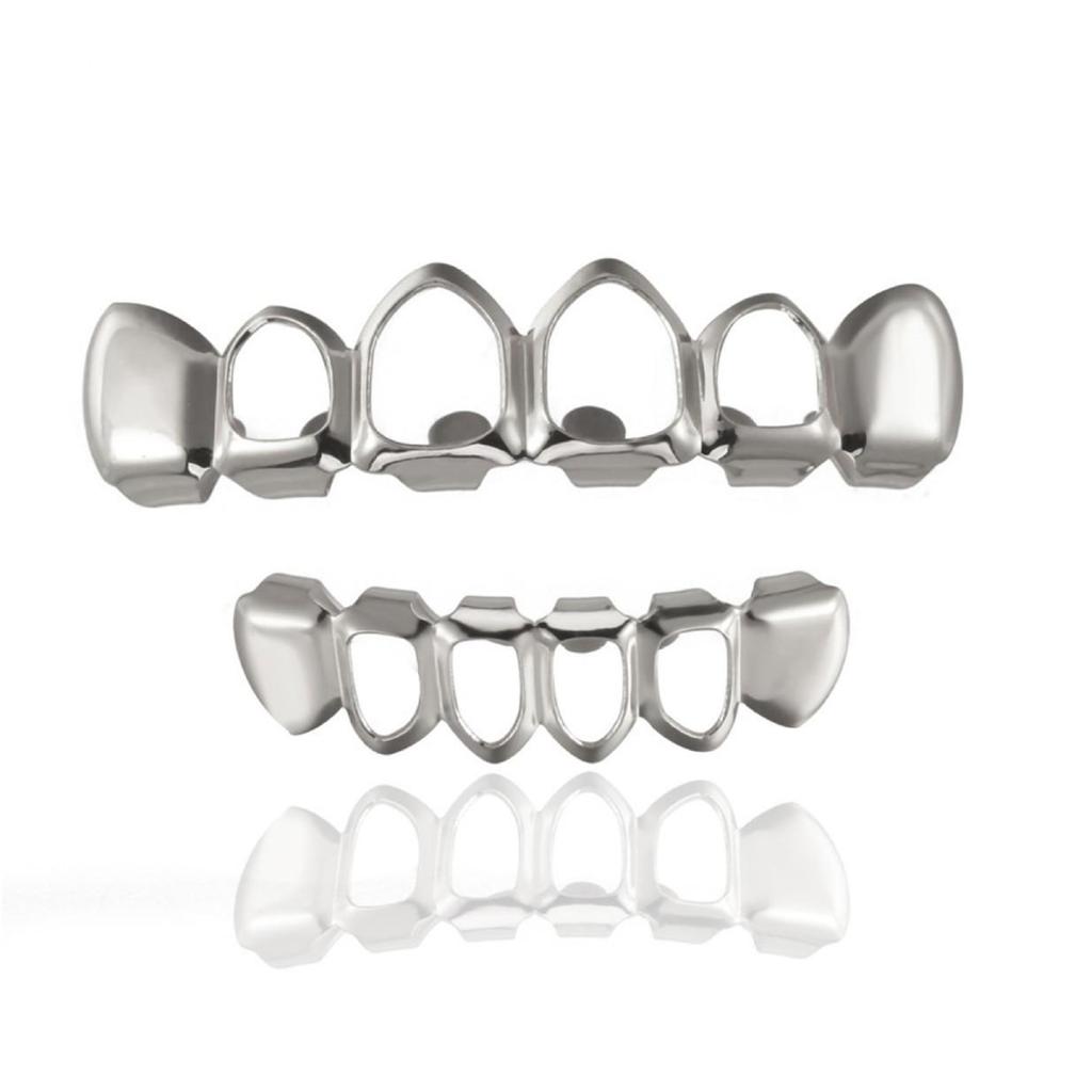 Трендовые европейские и американские панк-стиль хип-хоп полые геометрические глянцевые грилзы