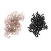 100 Pieces Black Plastic Safety Eyes with Backs for Doll DIY Making 5mm