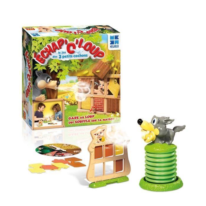 Echap O Loup - The Game of the 3 Little Pigs - Children's Board Game - MEGABLEU
