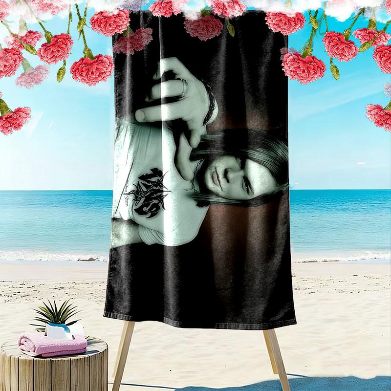 Georg Listing Print Beach Towel, Large Soft Quick Dry Towel for Beach Camping Swimming