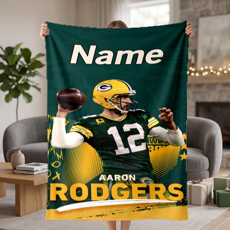 Green Bay Packers Custom Flannel Blankets Soft Warm Cozy Throws for Home Decor Holiday Gifts