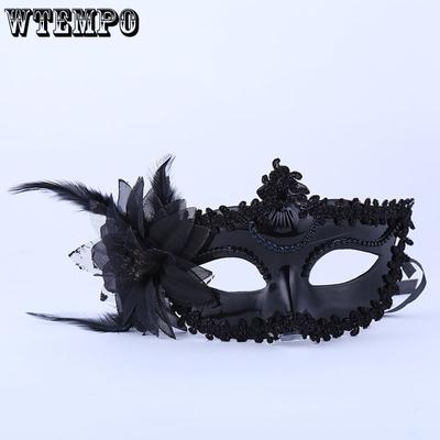 WTEMPO 1 шт. креативная европейская и американская праздничная пластиковая маска для вечеринки с цветочным узором, сетчатая маска на половину лица на Хэллоуин, карнавал в Венеции
