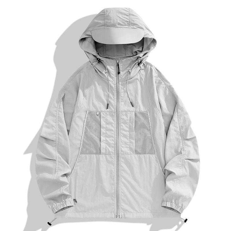 Unisex UV Protection Hooded Fishing Jacket - Summer Antibacterial Loose Fit Plus Size
