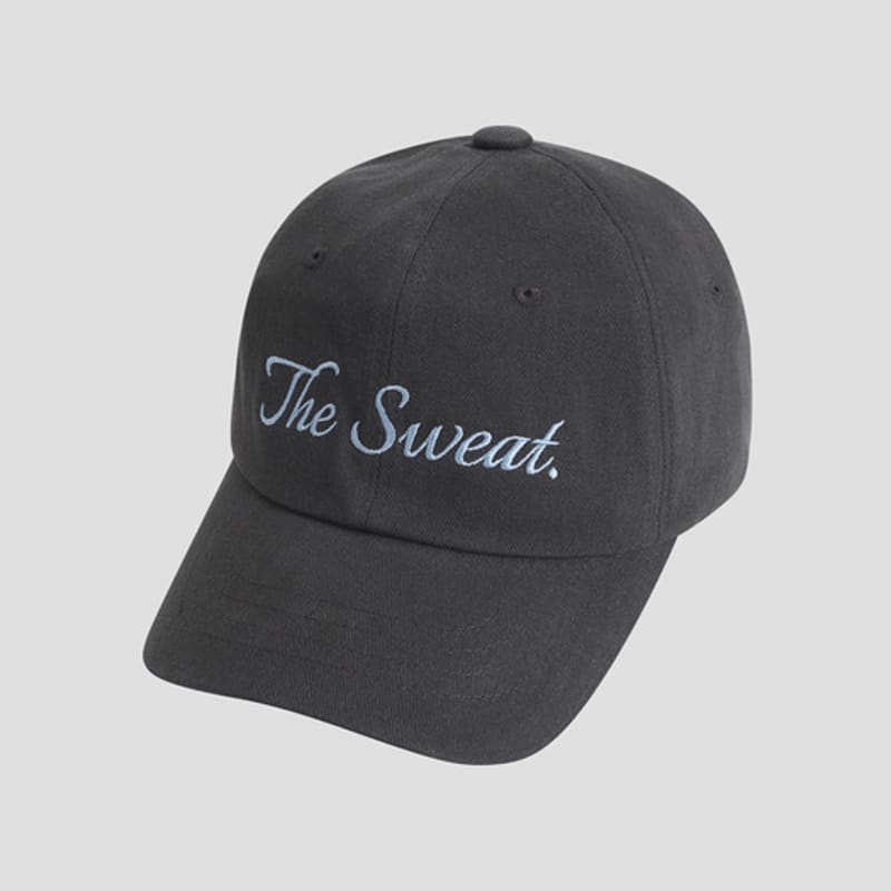 The Sweat. Cursive Logo Cap - CHARCOAL