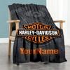 Harley-davidson Motorcycles Customize Text Blanket Cozy Personalized Blanket Soft & Cozy Versatile for Couch Living Room Picnics Home Decor