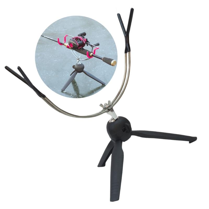 Портативные металлические удочки Вертикальная складная подставка для удочек для подледной рыбалки Инструмент для рыбалки для зимней и озерной рыбалки