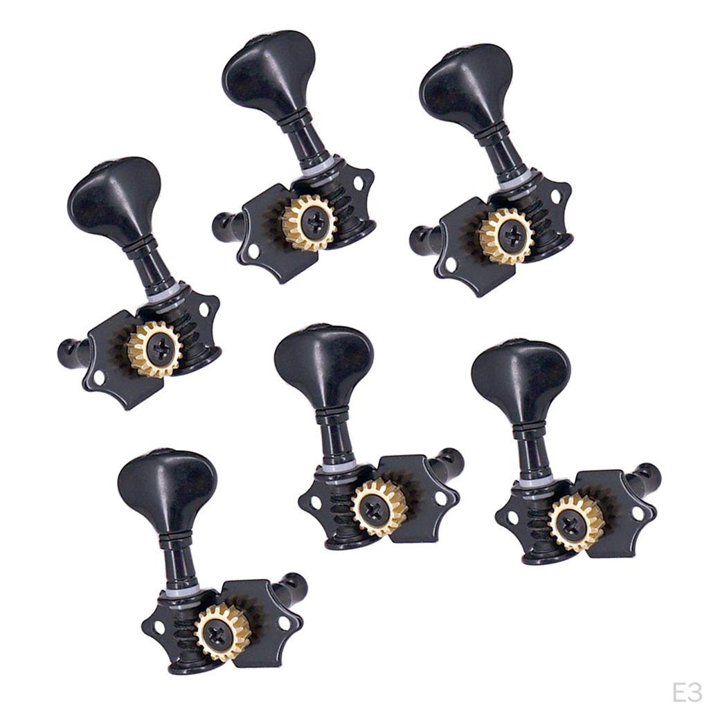 Folk Guitar String Buttons Tuning Pegs Machine Head 3 Left+3 Right