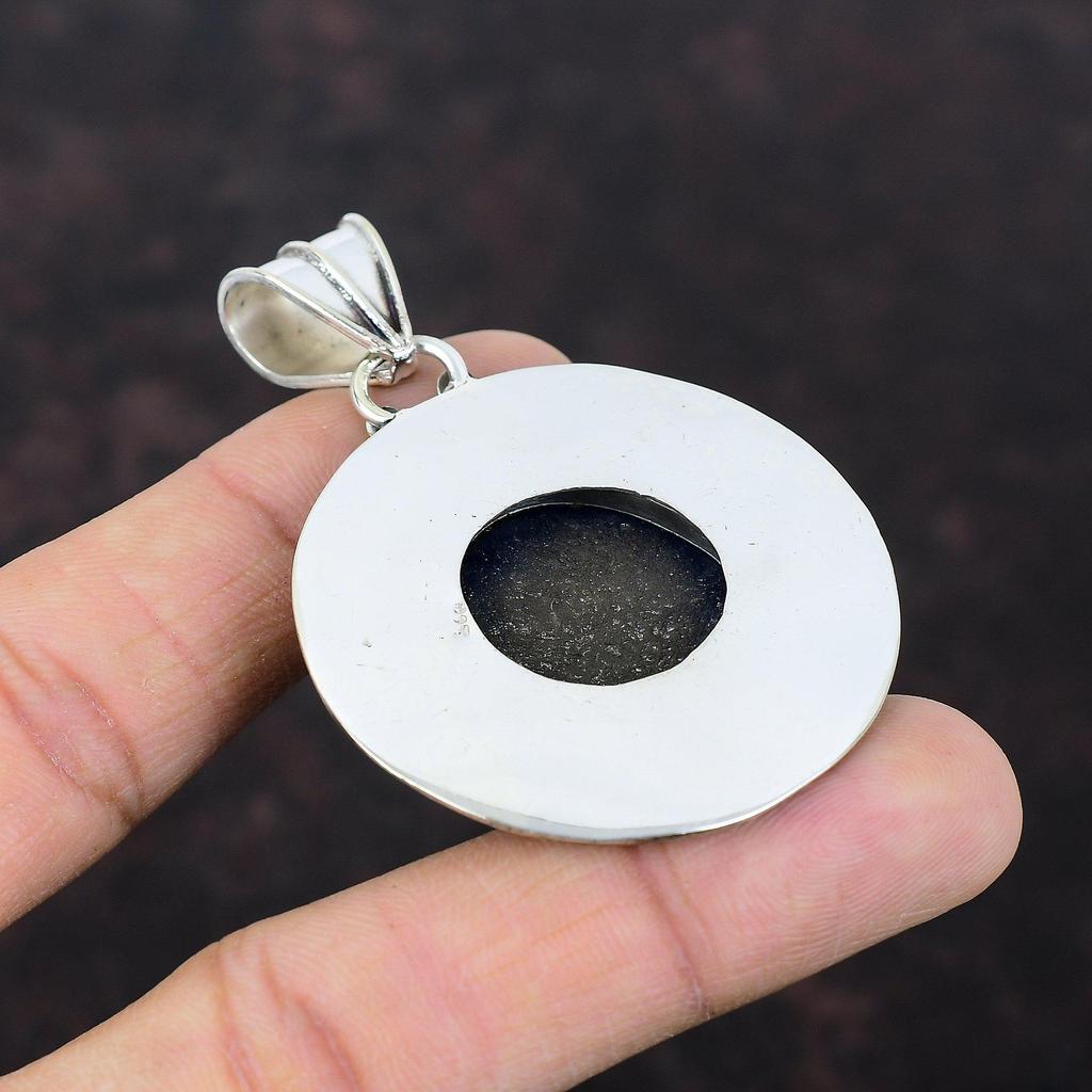 Синий цвет Подвеска от сглаза Подвеска из стерлингового серебра 925 пробы Подвеска из натурального драгоценного камня Элегантные ювелирные изделия Подвеска ручной работы Винтаж Подвеска для подарка