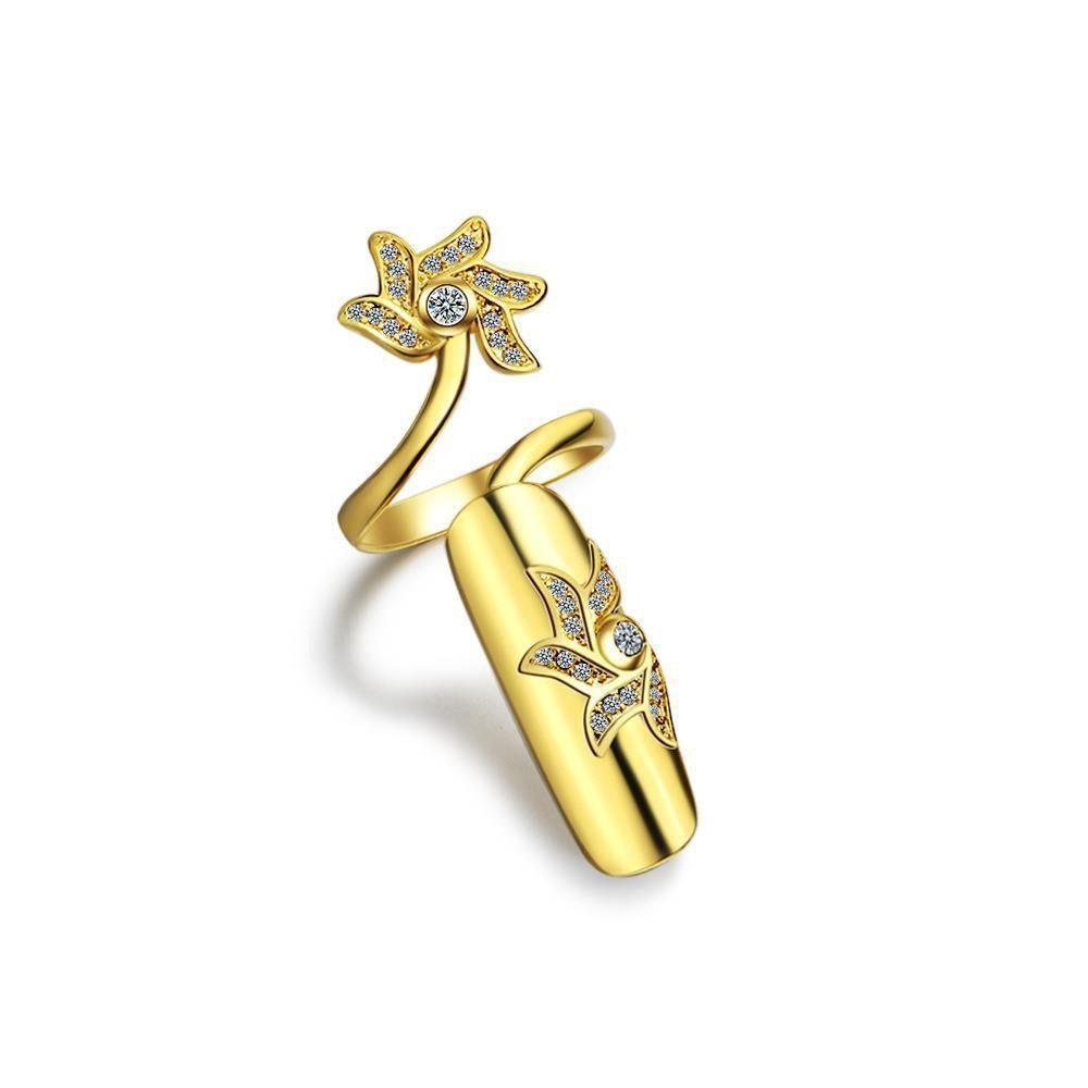 Opening Ring Girl Gift Zinc Zinc Alloy Finger Ring Fashion Jewelry Fingernail Protective Women Nail Ring