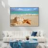 Starfish And The Beach Canvas Painting Bedroom Decor Modern Wall Art Living Room No Frame Picture Home Decor