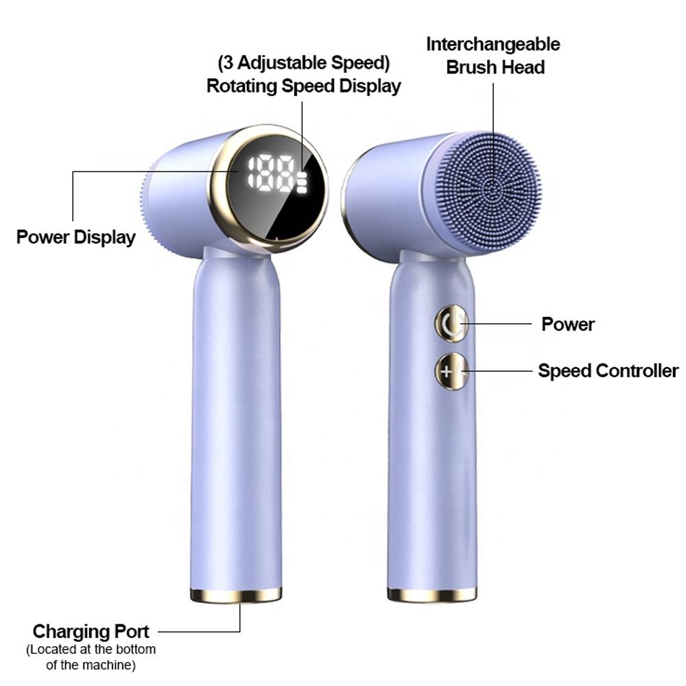 Светодиодная электрическая щетка для очищения лица 6 в 1, очиститель для лица, удаление черных точек, пор, чистая кожа, омоложение, инструменты для ухода за красотой