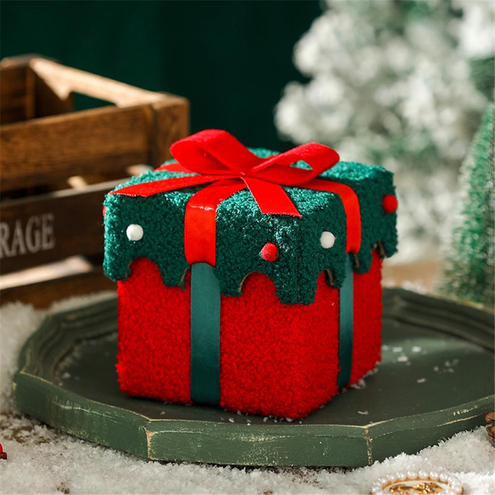 1 шт. Бархатная подарочная коробка для рождественского подарка на Сочельник, Новый год, Праздник весны, День рождения, Карнавал, Упаковка для подарков с яблочными конфетами