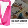 Walter.t 15-String Lyre Harp Wooden String Instrument with Carry Bag Strap Cleaning Cloth Tuning