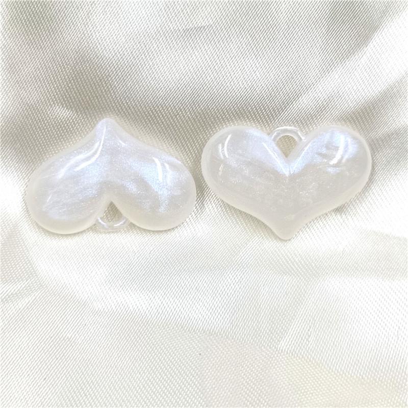 Товары для вечеринок Акриловая тонкая вспышка для изготовления браслетов, ювелирных изделий, пузырьков, большое персиковое сердце, подвесное отверстие, материалы ручной работы, подвеска, 5 шт., мода