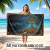 Fantasy Magic Theme Soft Beach Towel Personalized Custom Name Text Towel Portable for Beach Pool Travel