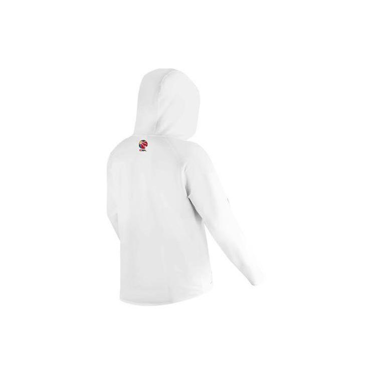 Футболка Li Ning Elite Series 23-24 Season Shenzhen Marco Polo Team с капюшоном, мягкая, удобная, однотонная, с длинным рукавом, реглан, мужские топы ATLT189-2