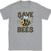 Save The Bees T-Shirt Funny Cute Keeper Hobby Bee Kind Honey Graphic Tee