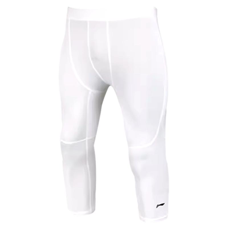 Li-Ning Tight Basketball Base Layer High Elastic Quick Dry Compression Fitness Training Running Three Quarter Sports Pants Unisex Bottoms YUQT005-2