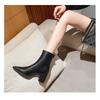 High Heeled Short Boots Autumn and Winter New Korean Version Zipper Pointed Women's Boots Bare Boots Versatile Martin Boots Women's Shoes
