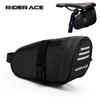 Сумка для седла велосипеда RIDERACE, маленькая, водонепроницаемая, черная, светоотражающая, для горного велосипеда, шоссейного, заднего сиденья, сумки для инструментов