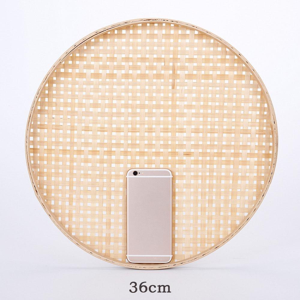 6 Sizes Weaving Bamboo Sieve Raft Handmade Storage Basket New Kitchen Storage Trays  Home Decor