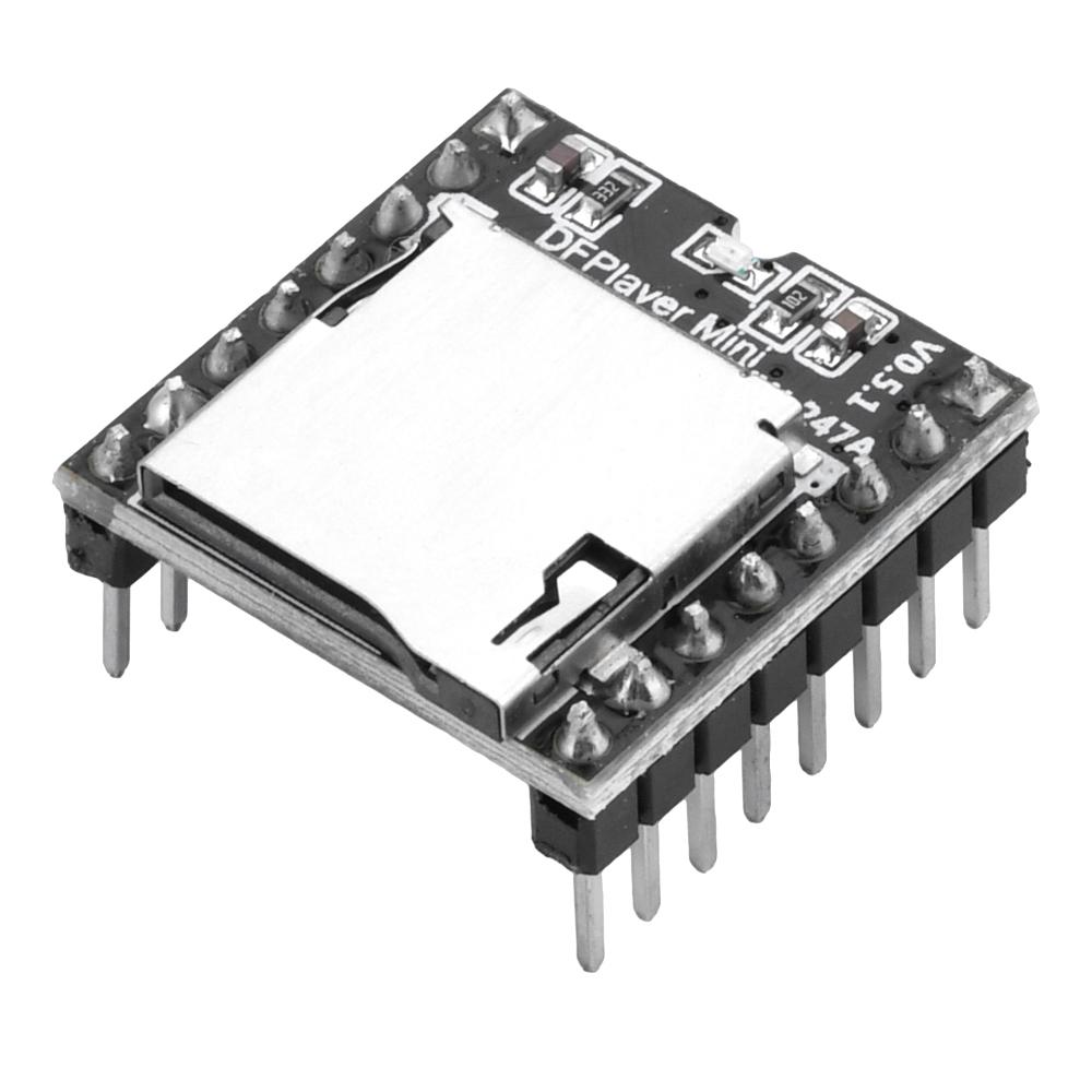 YX5200 DFPlayer MP3 Player Module MP3 Voice Decode Board Support TF Card U-Disk IO Serial Port AD Compatible Electronic Kit