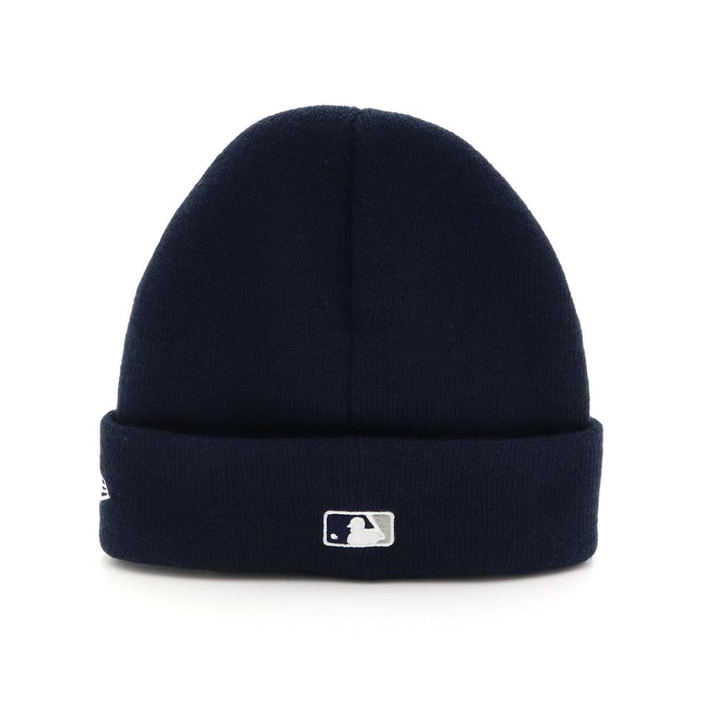 New Era MLB NY Темно-синяя Детская Базовая Вязаная Шапка с Отворотом Детская