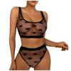 Funny Lingerie Midnight Glamour Fashion Sexy  Color  Love Through Pattern Lingerie Set