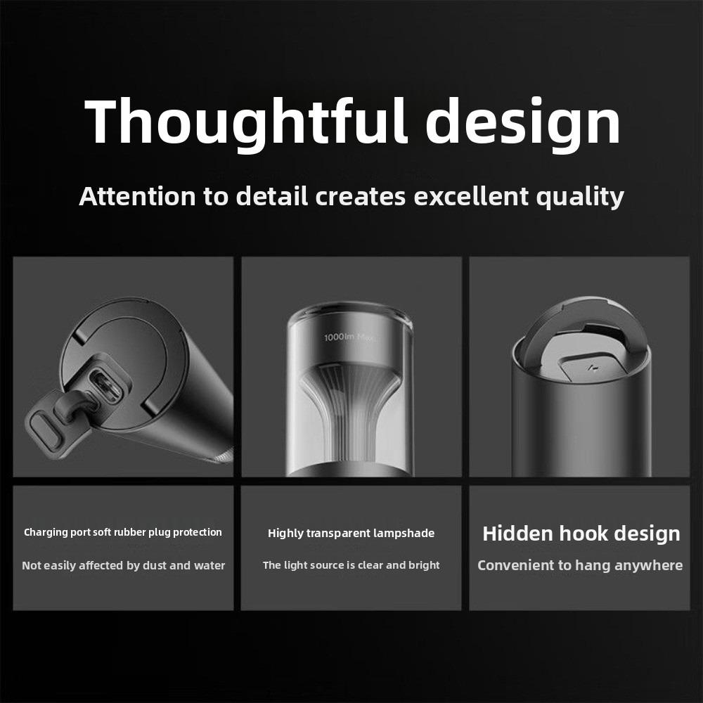 Xiaomi Mijia Multi-functional Portable Flashlight - Strong Light, Ultra-Bright, Long Range, Charging, Household Use