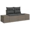VidaXL Ensemble de canapé de jardin avec coussin 11 pcs Gris polyrotin, Ensemble extérieur modulable, résistant aux UV, 3357992