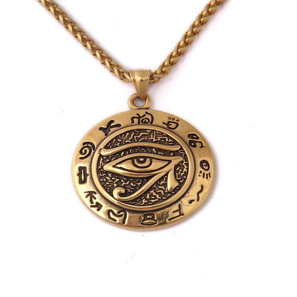 Винтажный кулон «Всевидящее око», ожерелье для мужчин и женщин, религиозный амулет, ювелирные изделия