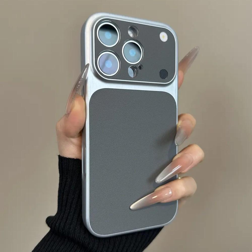 Деловой однотонный чехол с текстурой кожи для iPhone 17 Air 16 15 14 Plus 13 Pro Max, матовый, противоударный, с защитой объектива