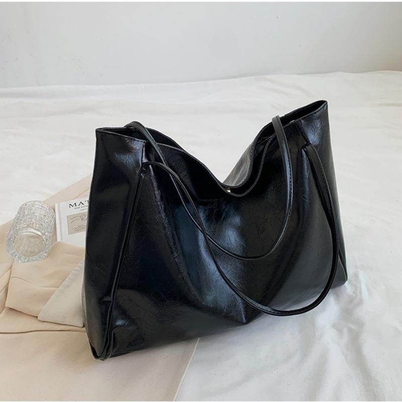 Винтажная красная женская сумка-тоут, спортивная, повседневная, модная, большая вместительная кожаная сумка через плечо, шоппер, простая сумка в стиле Харадзюку