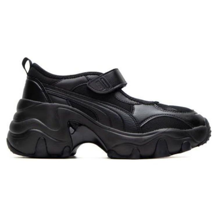 Puma Сандалии на танкетке Pulsar, черные женские кроссовки, состаренное серебро 398677-02