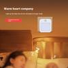 Motion Sensor Night Light Plug-In Warm White LED Stepless Dimmable Light for Bedroom Hallway Bathroom