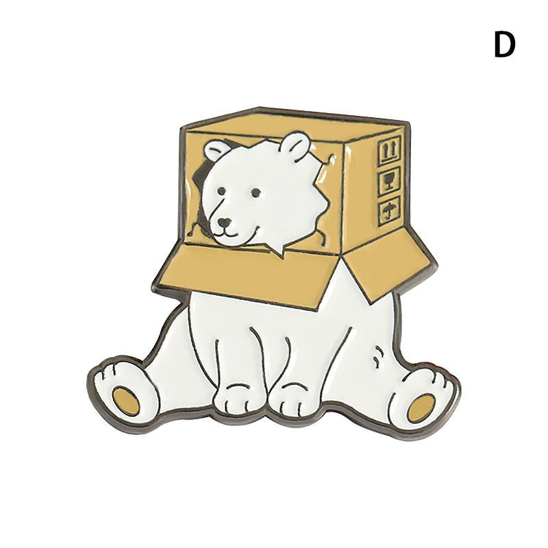 1 шт. Милые эмалевые броши в виде кота и медведя, забавные мультяшные значки, значки на лацкан рюкзака, модные ювелирные аксессуары, сувенир на праздник, подарок