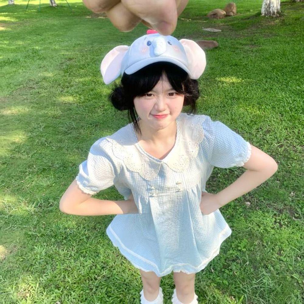 Cute Elephant Baseball Cap Animals Sun Hat Korean Peaked Cap Female