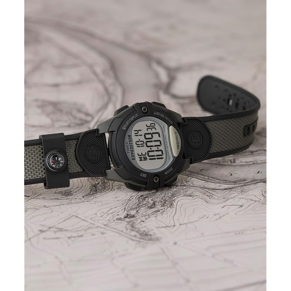Мужские часы TIMEX Expedition T40941, кварцевый механизм, водонепроницаемость 10 АТМ, пластик с черным циферблатом и полимерной отделкой [Параллельный импорт]