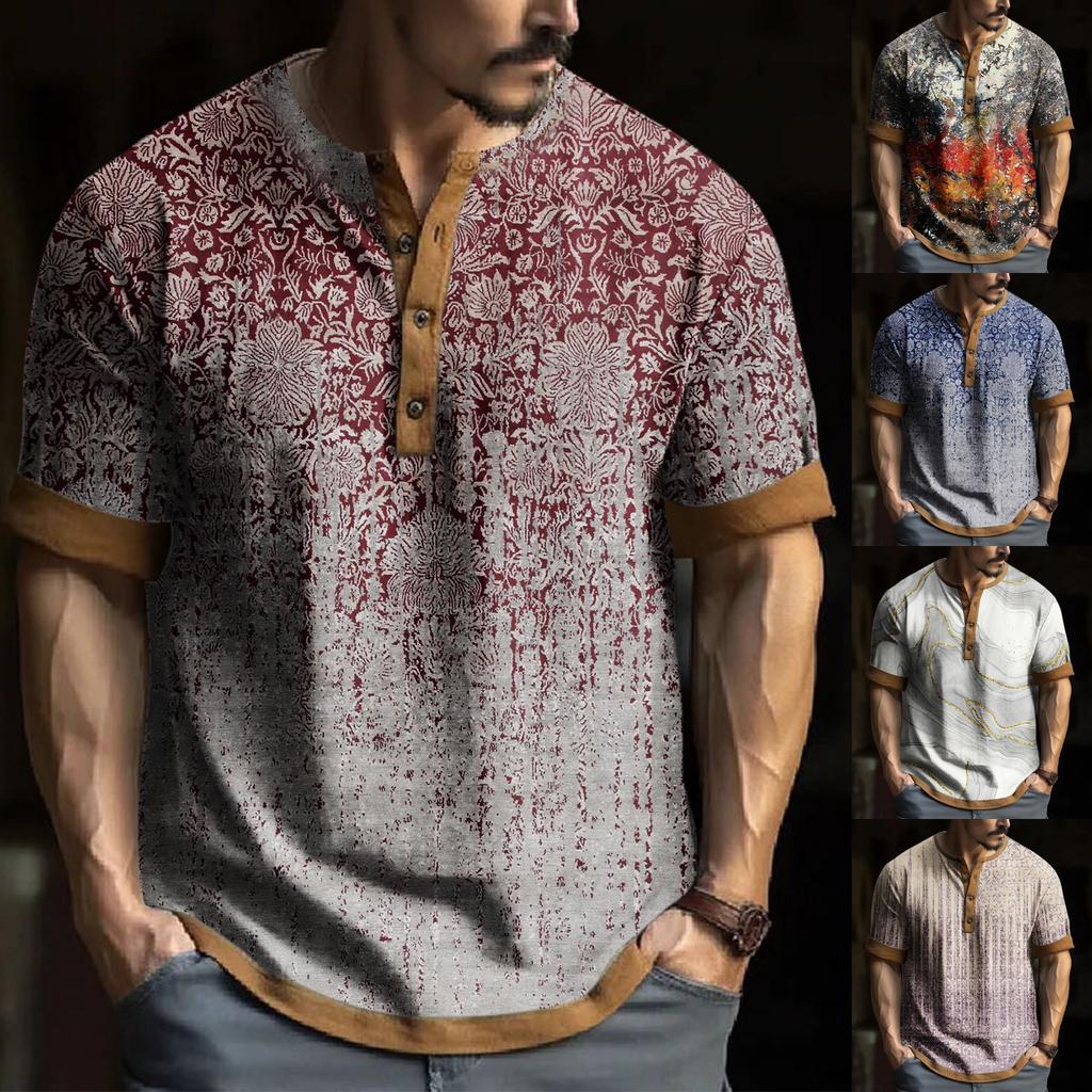 Men's Short Sleeve Graphic And Embroidered Fashion T-Shirt Spring And Summer Short Sleeve Printed