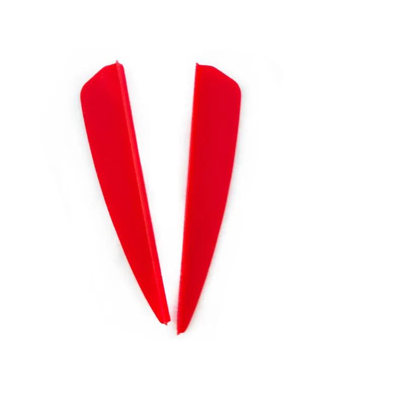 100 шт. перьев для стрел 1,8/2 дюйма, перья из ТПУ, аксессуары для охоты и стрельбы, 7 цветов, подходят для стрел 6,25/7,5 дюймов