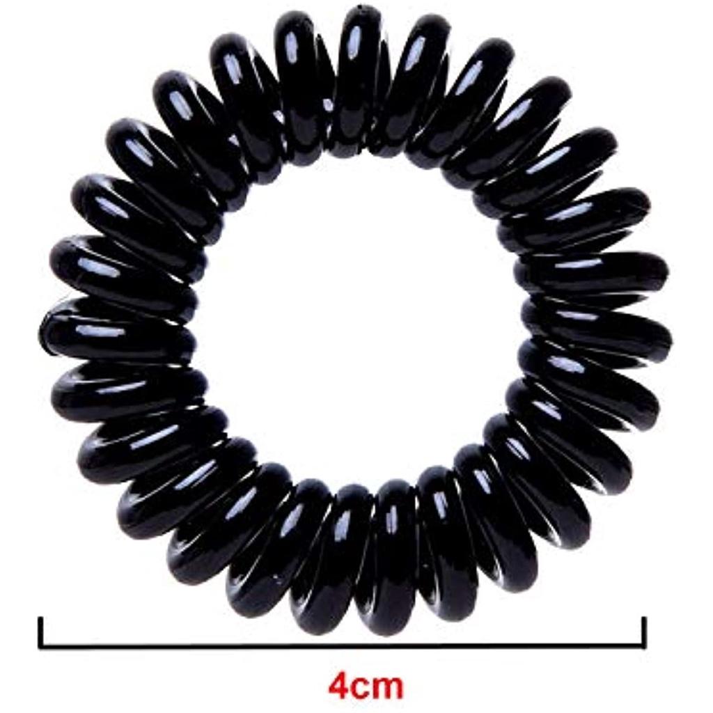 16 шт. Спиральные резинки для волос — спиральные резинки для волос для женщин и девочек, прозрачные и черные