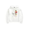 Polo Animal Print Hooded Long Sleeve Drop Shoulder Sweatshirt Women sweatshirt White 211916108-001