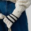 DEPOUND Stripe Knit Gloves - Ivory