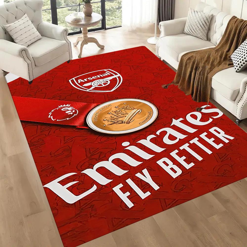 Arsenal Floor Rug Office Rug Suitable for Playrooms Bedrooms Kitchen Dormitory Anti-slip Rug Decorate Offices Birthday/Christmas Gift